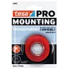 tesa Mounting PRO Transparent 66965-00001-00 Double-Sided Acrylic Foam Mounting Tape, 5 m x 19 mm, Holds up to 10 kg/m, UV & Moisture Resistant, for Indoor & Outdoor