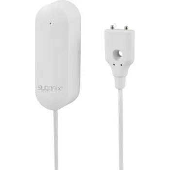 Sygonix SY-6515318 Wi-Fi Water Leak Detector with App Control, Battery Powered, White
