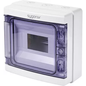 Sygonix SY-5491852 Surface-Mounted Small Distribution Box, 8 Module Units, 1 Row, White