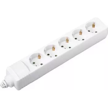 SYGONIX SY-4744418 3-Way Schuko Power Strip, 1.5 m Cable, White, Switchless