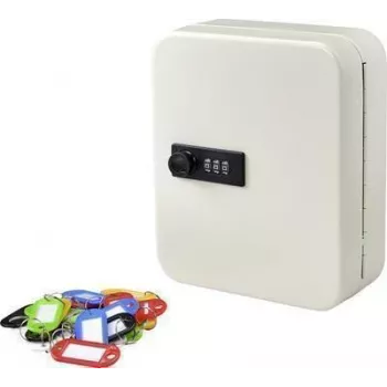 Sygonix Key Cabinet SY-4737738, 20 Hooks, White
