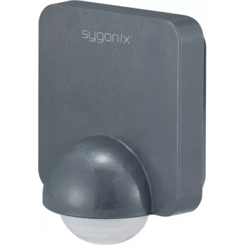 Sygonix SY-5836536 Wall PIR Motion Detector 360° Relay Dark Grey IP54