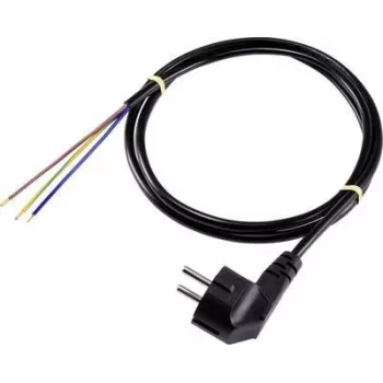 Sygonix SY-5043488 Cold Device Power Cable Black 1.5 m Schuko to IEC C13