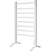Sygonix Freestanding & Wall-Mounted Towel Holder with 2 Bars, Matte Black Metal (SY-6796866)