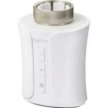 Sygonix SY-6752918 Zigbee 3.0 Smart Radiator Thermostat, Electronic, 5–35°C, White