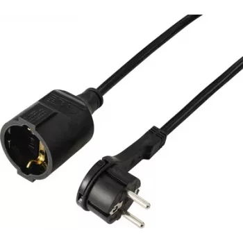 Sygonix SY-7165298 Power Extension Cable 16 A Black 5.00 m H05VV-F 3G 1.5 mm²