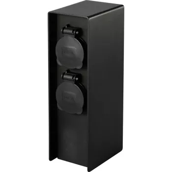 Sygonix SY-6121658 Garden Socket 4-Way Black with Increased Touch Protection