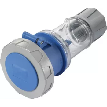 Sygonix SY-5873154 CEE-CARA Coupler 32A 3-Pole 230V/AC IP67 Screwless Blue