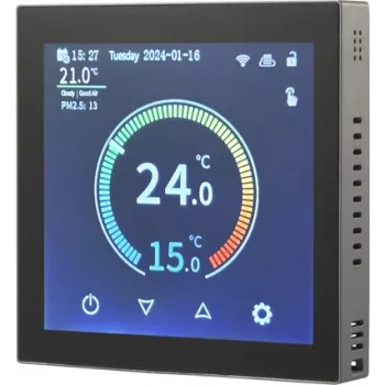 Sygonix SY-6052180 WiFi Room Thermostat Flush-Mounted with Weekly Program App Control Black