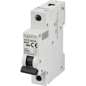 Sygonix SY-6440882 SYG-MCB 1P/B20/6KA Miniature Circuit Breaker 1-Pole 20 A 240 V AC