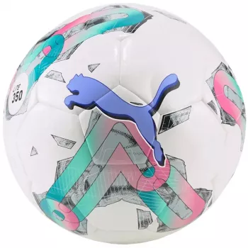 PUMA Orbita 5 Hybrid Lite 350 Football White-Green-Pink Size 5