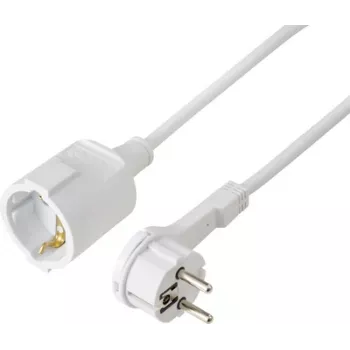 Sygonix SY-7170030 Power Extension Cable 16 A White 2.00 m H05VV-F 3G 1.5 mm²