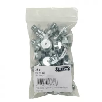 Pressol Flat Head Grease Nipple M1-KØ 16, G 1/8-VZ, 25 pcs (16 837)