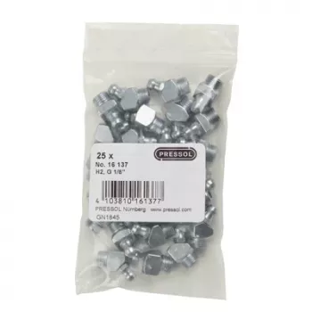 Pressol Conical Grease Nipple H2-45°, G 1/8 Zinc-Plated, 25 Pieces (16 137)