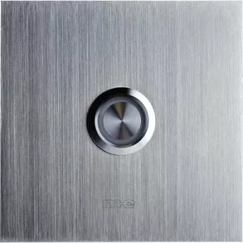 M-E MODERN-ELECTRONICS Single-Gang Bell Push Plate 41012 Silver 8-24 V AC/DC/1 A