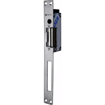m-e modern-electronics F0513000024-B Electric Door Opener with Mechanical Release, Fail-Secure, 8-12V AC/DC, 3000 N Holding Force, Flush-Mounted, Grey