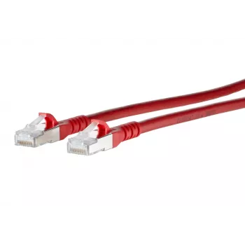 METZ BTR NETCOM 130845A566-E Cat6A Patch Cable, RJ45 Male to Male, 15 m, Red