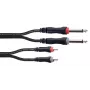 Cordial 14842 Dual Mono Jack to RCA Audio Cable 6m Black