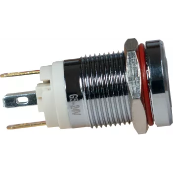 JOY-IT Button12E-01 Vandal-Proof Latching Push Button Switch, Green, 12mm, IK10, IP67