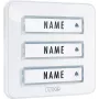 M-E MODERN-ELECTRONICS KTA-3 W Doorbell Push Button Panel for 3 Families, White