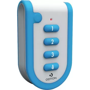 m-e modern-electronics Odyon ODYON pro HS-4 4-Channel Radio Hand Transmitter with Reception Control, 868.3 MHz, 1000 m Range, Rolling Code, IP54, CR2032 Battery 56502