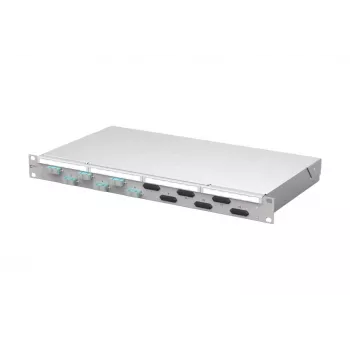 METZ CONNECT VIK 6xSC-D OM3 Fibre Optic Patch Panel, 6 Ports, SC Duplex, 1U, Grey 150450BA06-F