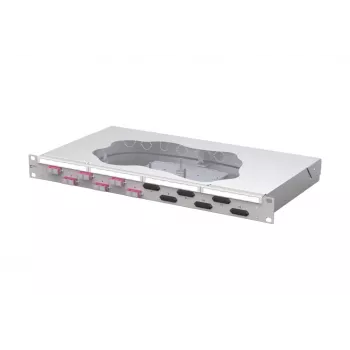 METZ CONNECT 6-Port SC Duplex OM4 Fiber Optic Splice Patch Panel 1U 19 inch Rack Mount 150457BB06-F