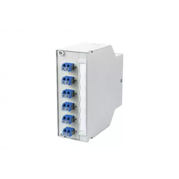 Metz 15024A07406-E OpDAT REGpro VIK 6xLC-D OS2 Fiber Optic Distribution Box, Pure White RAL 9010