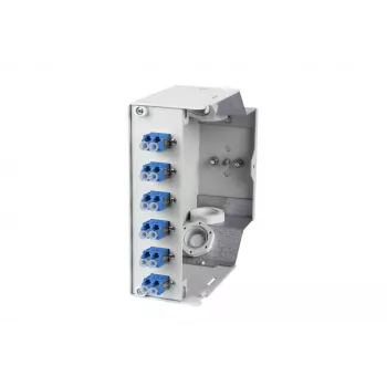 Metz 15024A07406-E OpDAT REGpro VIK 6xLC-D OS2 Fiber Optic Distribution Box, Pure White RAL 9010