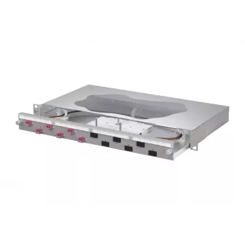 METZ CONNECT 6-Port LC-Duplex OM4 Fiber Optic Splice Patch Panel 1U 19 inch Black 1504677506-F