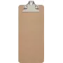 MAUL Clipboard MAULbill, Hardboard, 115 x 265 mm, Metal Clamp, 15 mm Capacity, Rounded Corners, Brown 2391770