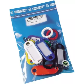 WEDO 262 10 Key Tags with S-Hooks, Assorted Colours, 10 Pieces