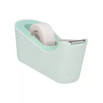 3M Scotch C18 Mint Desk Tape Dispenser with Magic Tape, 19 mm x 7.5 m, Transparent