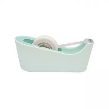 3M Scotch C18 Mint Desk Tape Dispenser with Magic Tape, 19 mm x 7.5 m, Transparent
