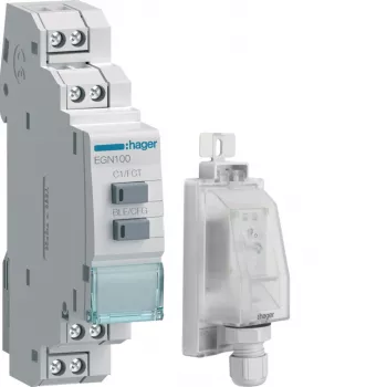 HAGER EGK100 Digital Weekly Time Switch with Bluetooth and DIN Rail Mounting