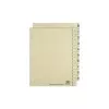 ELBA Index Dividers, Double-Sided Printed, Chamois, 240 x 300 mm, Kraft Cardboard 200 g/m², Reinforced Holes (06455)
