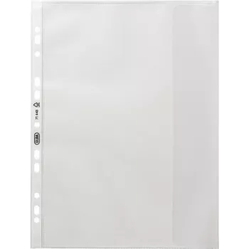 ELBA Prospekthülle XXL, DIN A4, PP, 0.09 mm, grained, right opening, with flap, document safe, Eurolochung (71443)