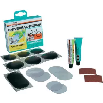 PROFEX REMA TIP TOP Universal Puncture Repair Kit, 16-Piece Set in Hard Box, for Bicycle Inner Tubes and Small Inflatable Items (60662)