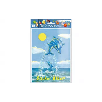 HERMA Sticker Album The Little Dolphin, A5, 16 Pages, Coated Special Paper, Repositionable Stickers 15419