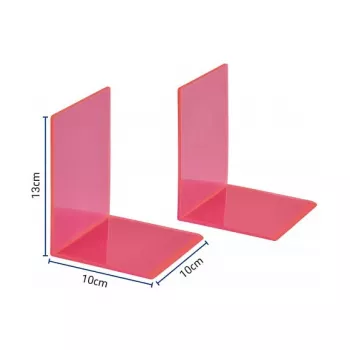 MAUL Bookends 10 x 10 x 13 cm Neon Pink (Pair)