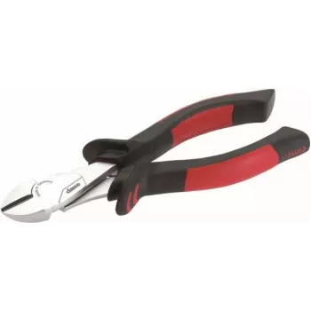 CIMCO Heavy-Duty Diagonal Cutter 200mm, Oil-Hardened, Induction-Hardened Cutting Edges, Ergonomic 2-Component Handle, Red/Black 100528