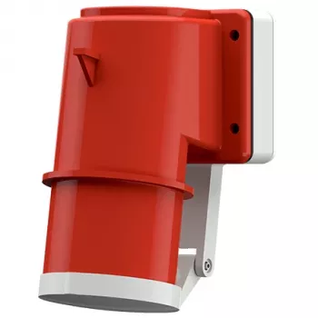 MENNEKES 400 Surface-Mounted Appliance Inlet 16A 5-Pole 6h 400V IP44 Red