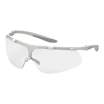 Uvex Super Fit ETC 9178 Safety Spectacles with Anti-Fog and UV Protection, Clear Lens, Anthracite/Blue Frame 9178415