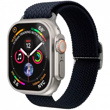 VONMÄHLEN Woven Loop for Apple Watch 44/45/49mm, Navy