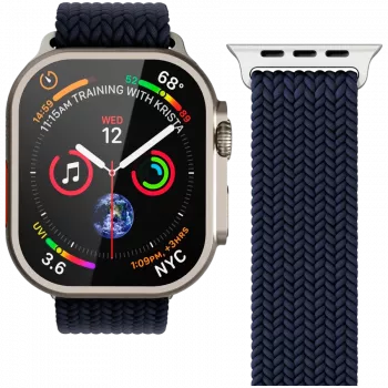 VONMÄHLEN Woven Loop for Apple Watch 44/45/49mm, Navy