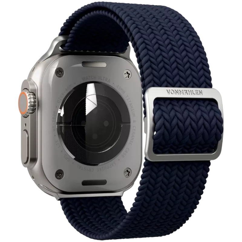 VONMÄHLEN Woven Loop for Apple Watch 44/45/49mm, Navy