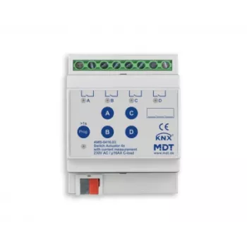 MDT AMS-0416.03 KNX 4-Channel Switching Actuator, 16 A, 4 TE DIN Rail