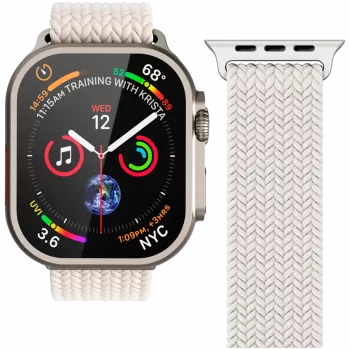 VONMÄHLEN Woven Loop for Apple Watch 44mm, 45mm, 49mm - Cream