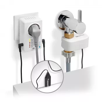 H-Tronic 1114725 Mains-Powered Water Detector with External Sensor