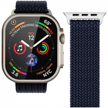 VONMÄHLEN Woven Loop for Apple Watch 40/41/42mm, Navy
